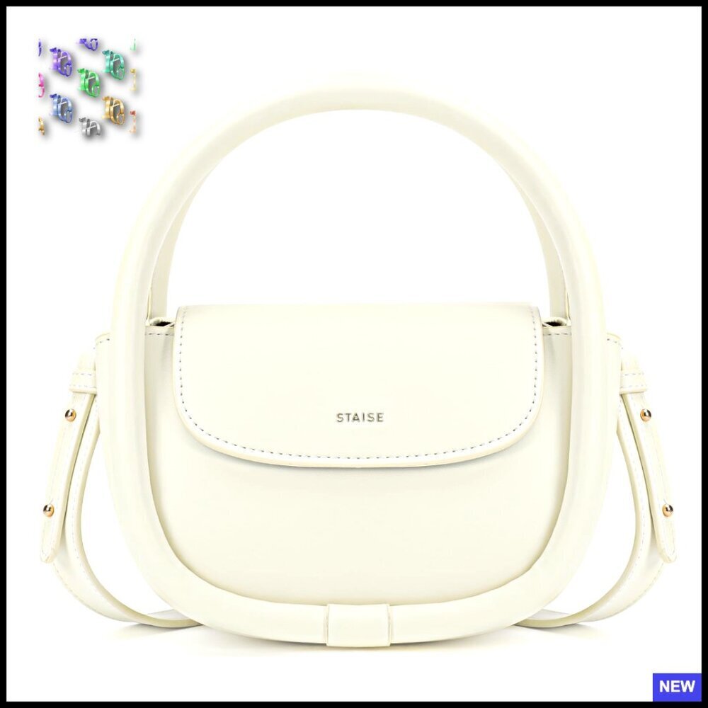 Mini Top Handle Crossbody Bag Vegan Leather Structured Chic Designer Purse
